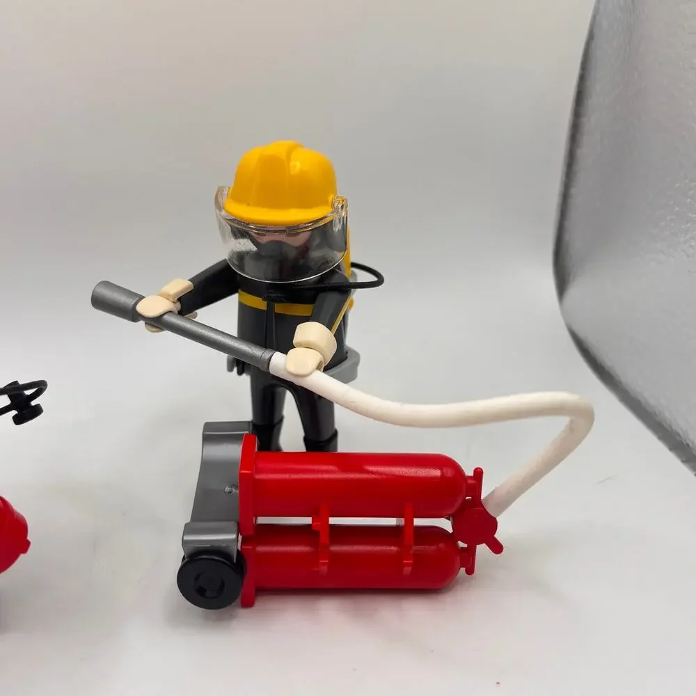 Playmobil Vintage Firefighter Set of 2 with gear accessories cake topper firemen